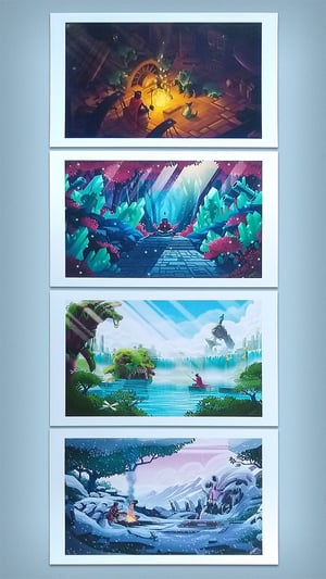 Image of Hyper Light Drifter Print Set (LIMITED EDITION)