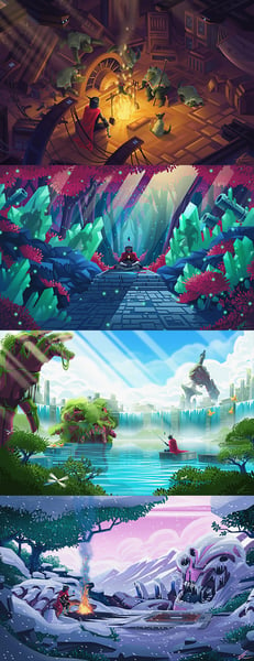 Image of Hyper Light Drifter Print Set (LIMITED EDITION)