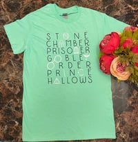 Wizard Book Titles Mint Tshirt