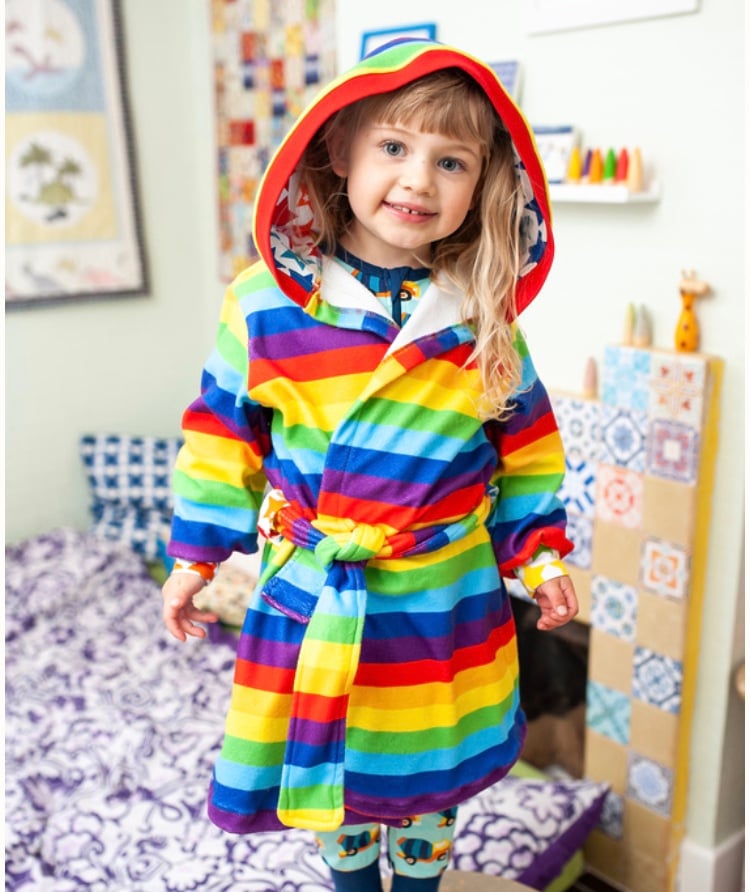 rainbow dressing gown