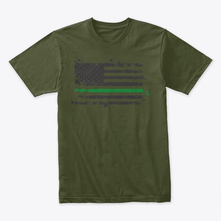 Image of GREEN LINE BP TEE (SUPPORT YOUR LOCAL BORDER PATROL SHIRT)