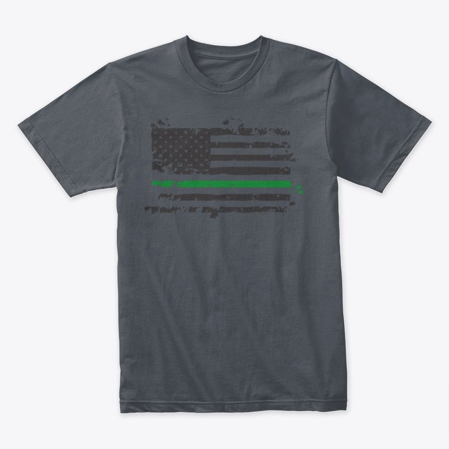 Image of GREEN LINE BP TEE (SUPPORT YOUR LOCAL BORDER PATROL SHIRT)