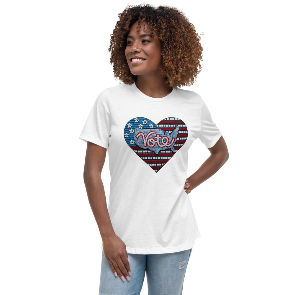 Love 2 Vote Women's Relaxed T-Shirt | Lisa Guerrero Designs