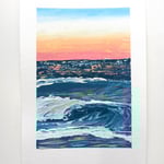 Waves at Sunset 