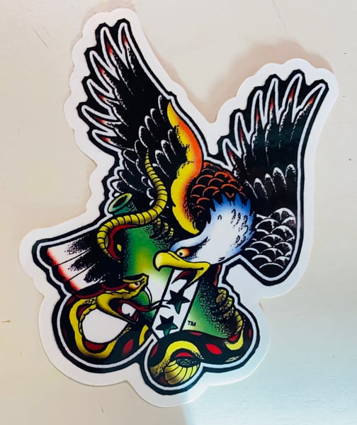Image of Patch Holder Eagle, Snake and Bottle Sticker