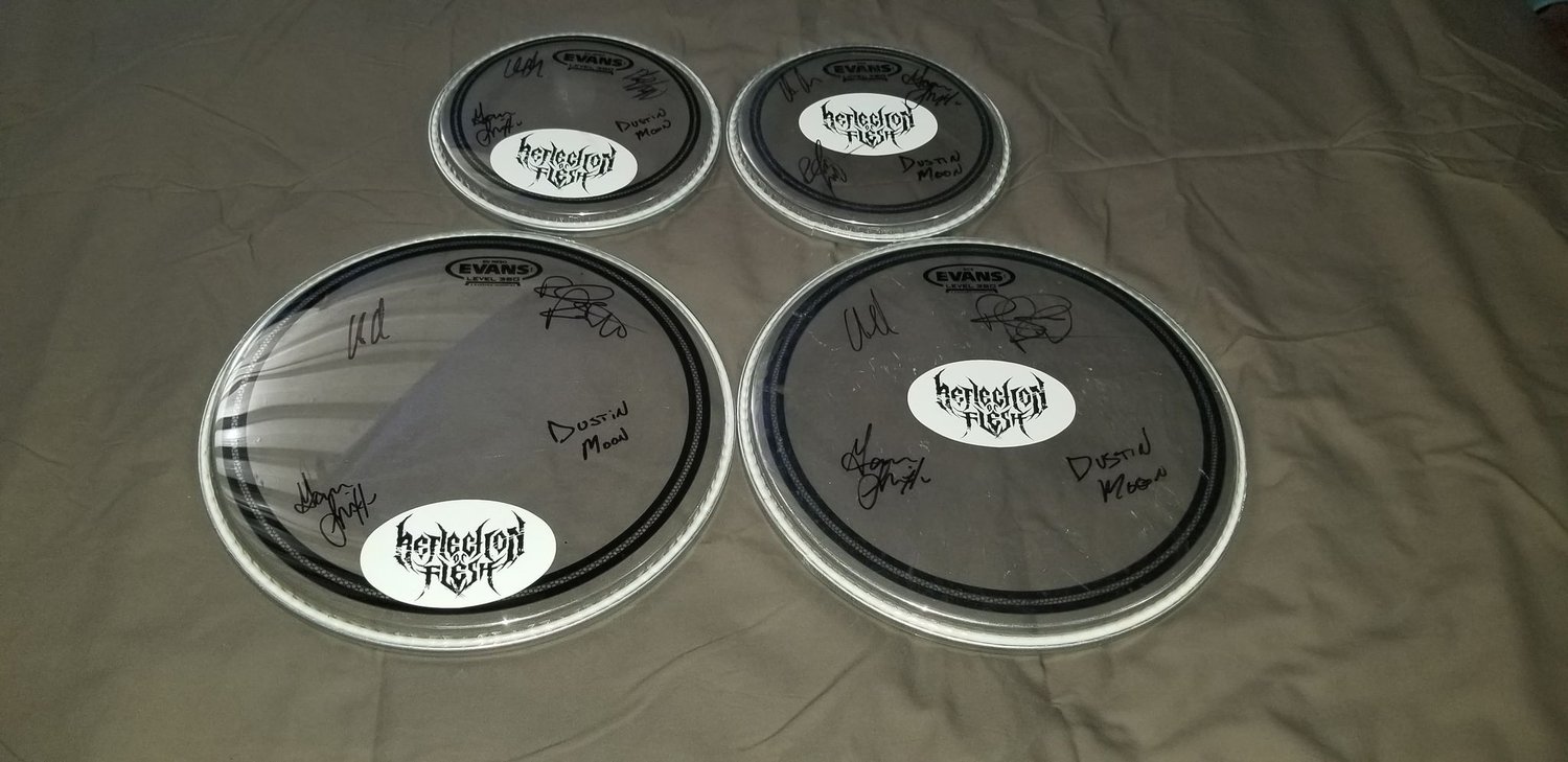 Reflection of Flesh Band Signed Drum Head