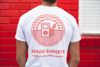Image 3 of SERVO SUNSETS Crew Neck Tee - White