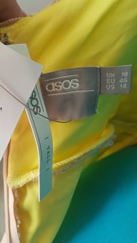 Image 4 of ASOS Yellow and Cream Coloured Lace Dress - C100