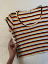 70s Wrangler stripe French cut tee 
