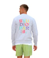 studio paris. embroidered rainbow text sweatshirt. 
