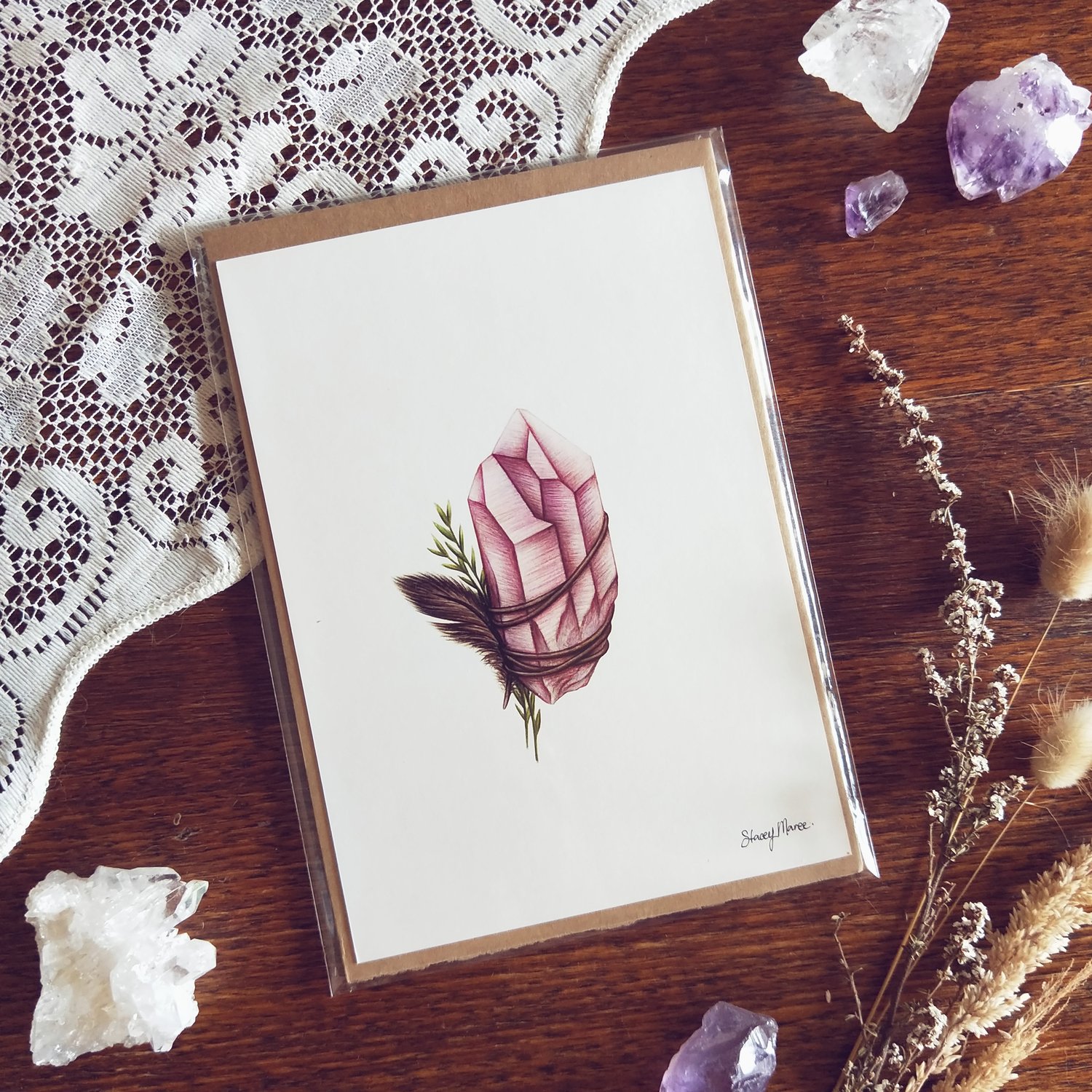 Image of Amethyst Crystal - Fine Art Giclée Print