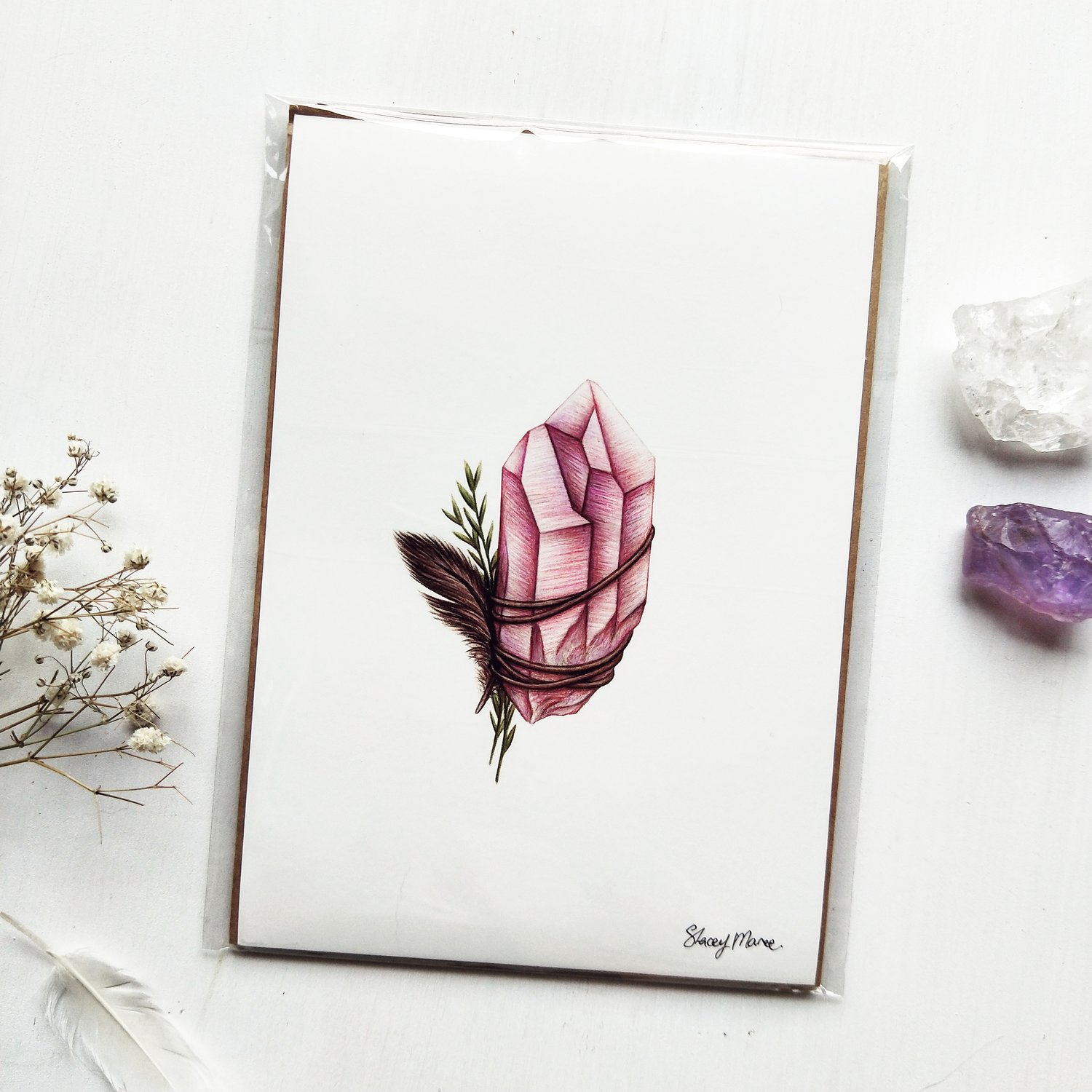 Image of Amethyst Crystal - Fine Art Giclée Print