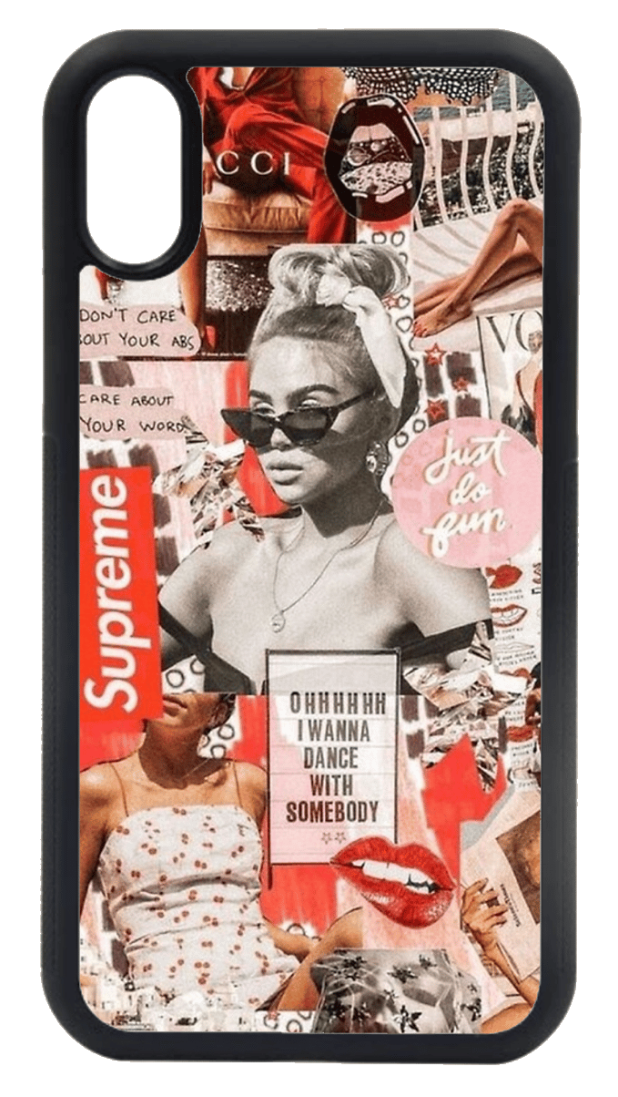 Image of red retro collage | phone case