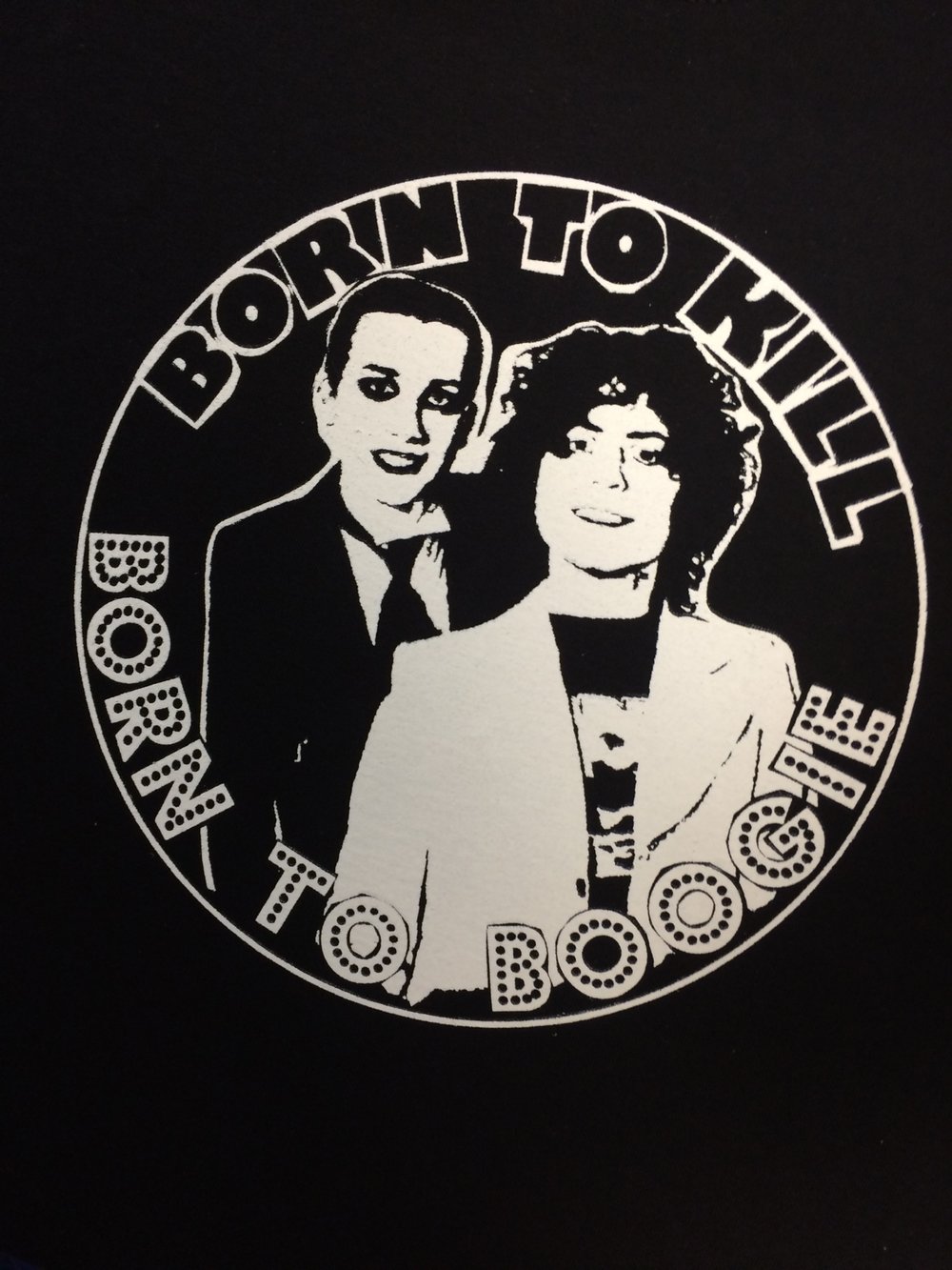 The Damned - T Rex shirt : Dave Vanian & Marc Bolan t shirt hand screen printed to order