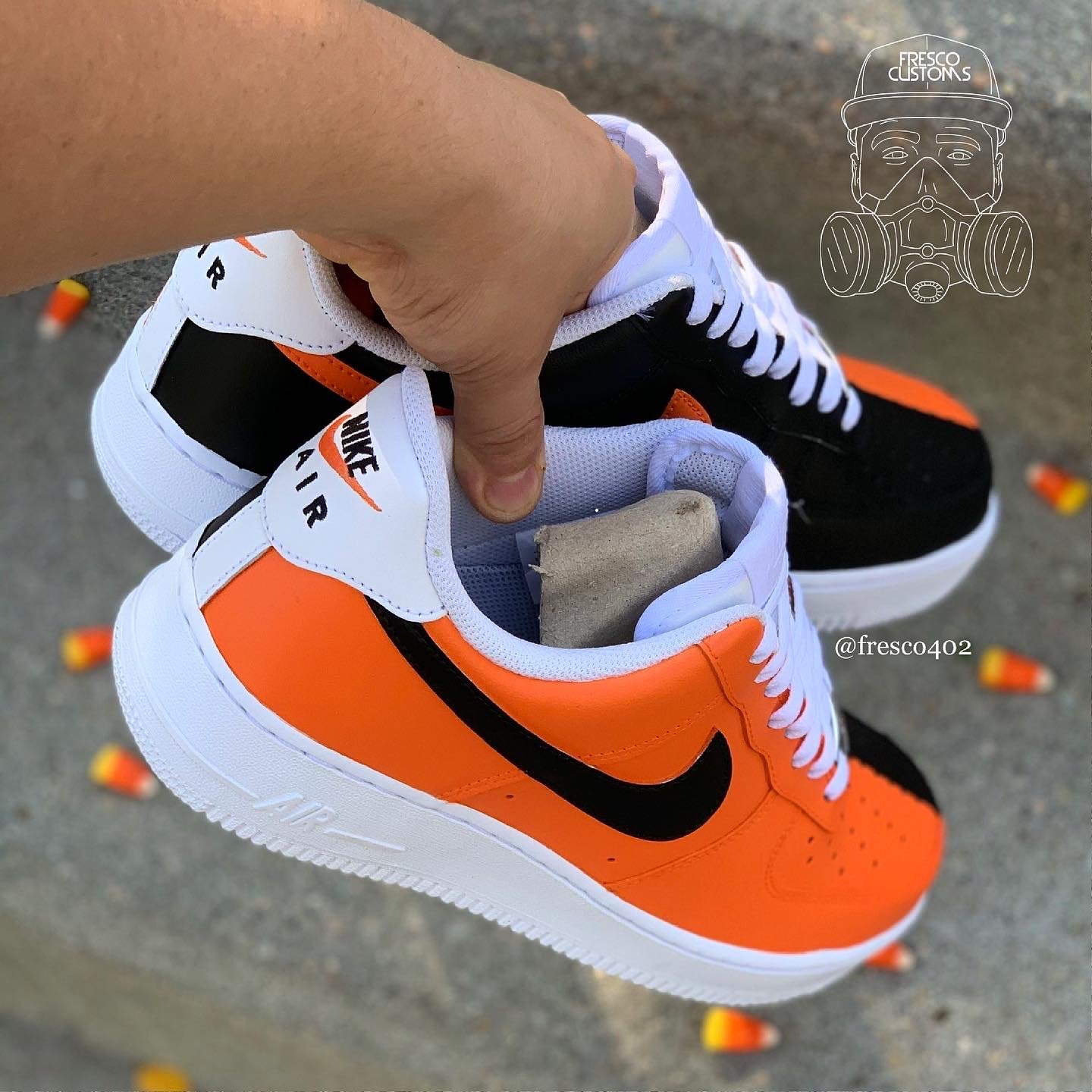  TUOAN Black,Orange,Popular graffiti-02 Air Force Customized  Shoes Men's Shoes Women's Shoes Fashion Sports Shoes Cool Animation  Sneakers