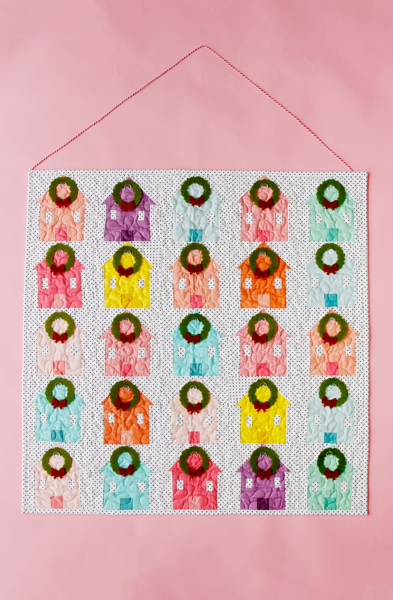 Image of the CHRISTMAS VILLAGE ADVENT quilt pattern