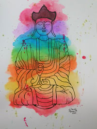 Buda (acuarela original)  Buda (original watercolor)