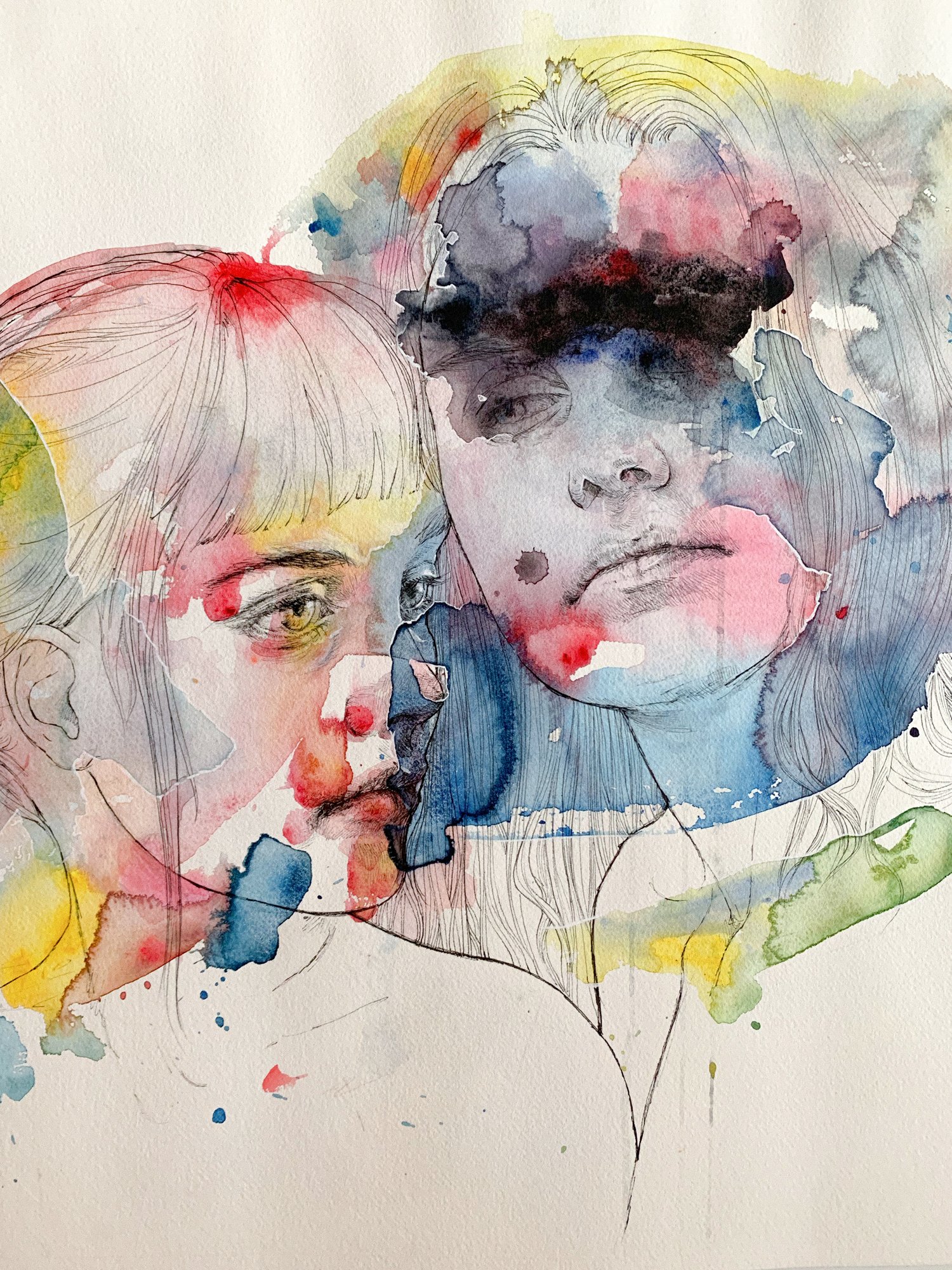 Agnes-Cecile looking for you in my own color wave (60x45 cm) 2015