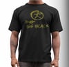 Big Black band t shirt gold print on black