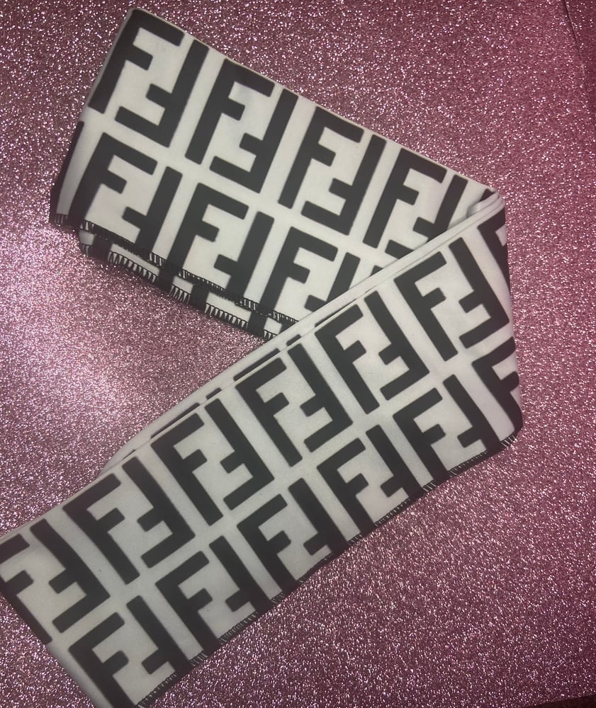 Image of White Fendi Headtie