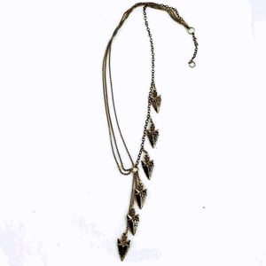 Image of Oxidized Asymmetrical Spearhead Necklace