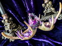 Purple Mica Butterfly Aura Quartz Clear Quartz  & Chalcopyrite - Antler Crown