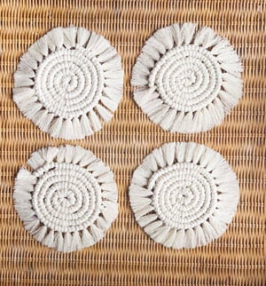 Image of Natural Macramé Coasters