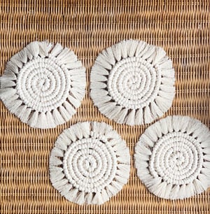 Image of Natural Macramé Coasters