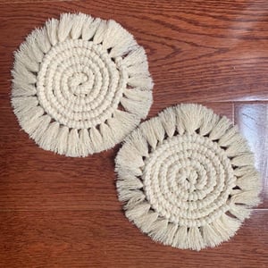 Image of Natural Macramé Coasters