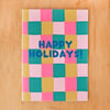 Happy Holidays Squares Greeting Card