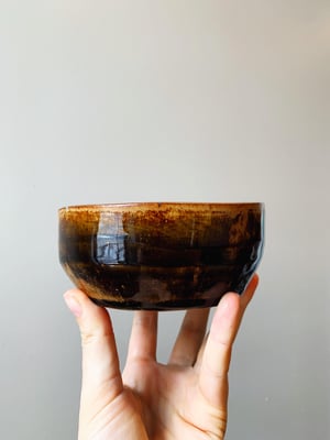 Image of Glossy Brown Bowl