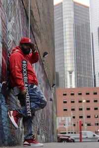 Image 2 of ROCK BEARDS DETROIT Rockin Red hoodie