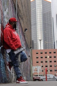 Image 3 of ROCK BEARDS DETROIT Rockin Red hoodie