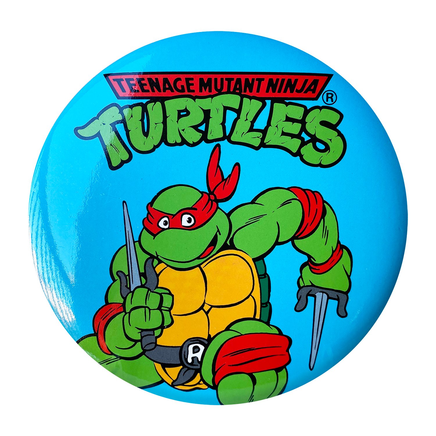 Teenage Mutant Ninja Turtles 6" Great Big Button – Cartoon Blue Raphael (1990)