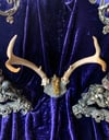Yellow Aura Quartz Deer Antler - Jewelry Display