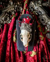 Red Quartz - Mink Skull Necklace\Pendant 
