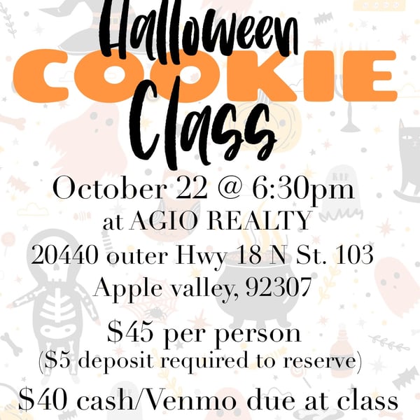 Image of Halloween cookie class @ AGIO