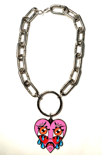Image of Crybaby Heart O-Ring Necklace