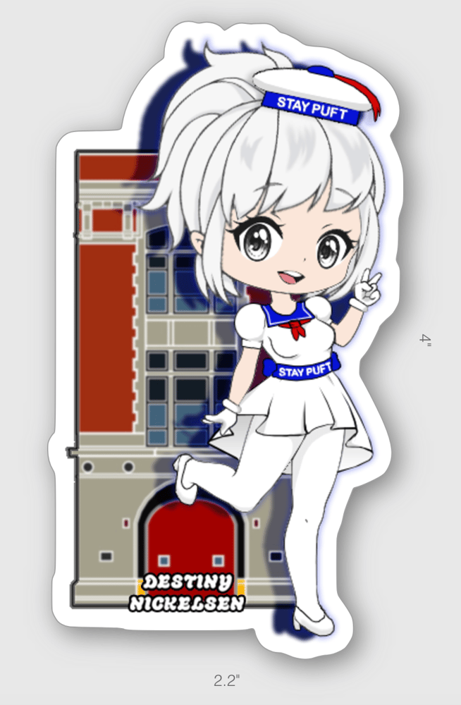 Image of MS. STAY PUFT FIREHOUSE STICKER