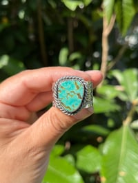 Image 1 of Sterling & Tyrone Turquoise Sz 14.5
