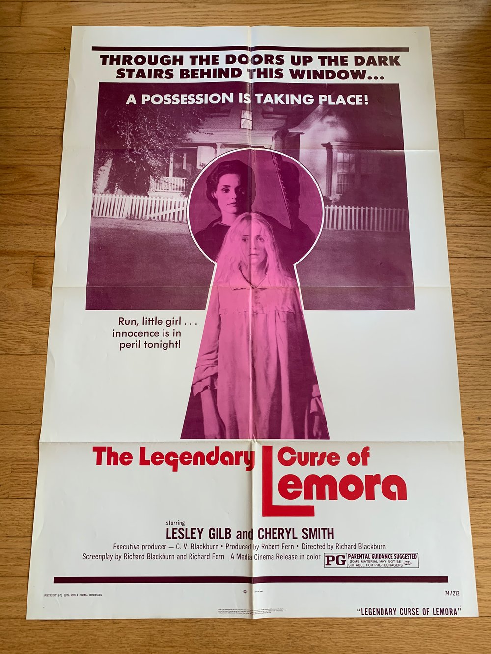 1974 THE LEGENDARY CURSE OF LEMORA Original U.S. One Sheet Movie Poster