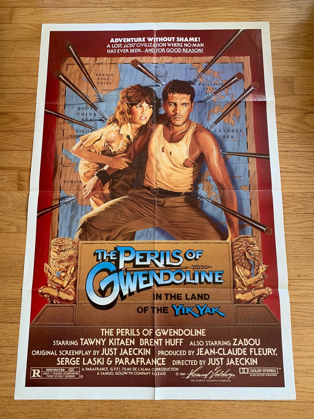 1984 THE PERILS OF GWENDOLINE IN THE LAND OF THE YIK YAK Original U.S. One Sheet Movie Poster