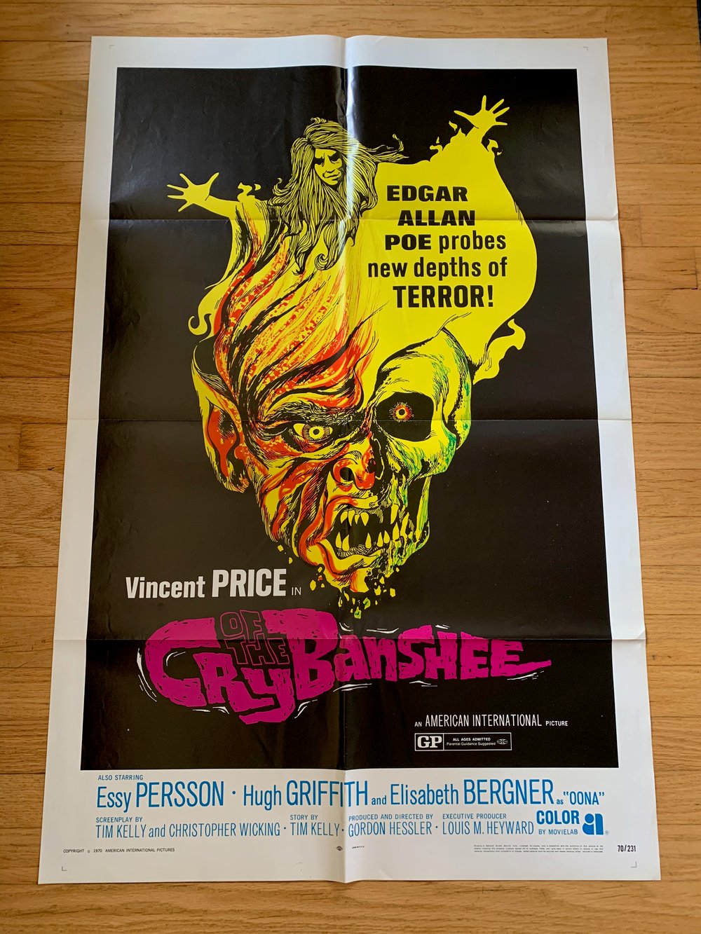 1970 CRY OF THE BANSHEE Original U.S. One Sheet Movie Poster