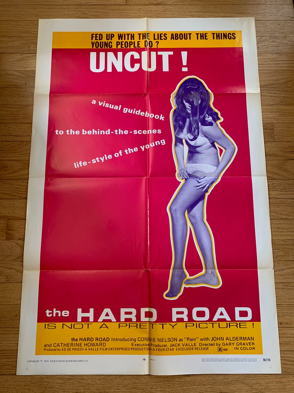 1970 THE HARD ROAD Original U.S. One Sheet Movie Poster
