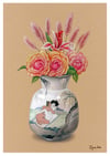 'Vase 2: Rose, Lily & Reed' Print (DP341)