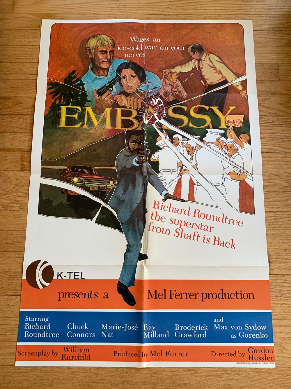 1972 EMBASSY Original Canadian One Sheet Movie Poster