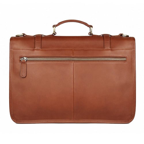 Image of Handmade Full Grain Leather Briefcase Man Laptop Bag JMD7397