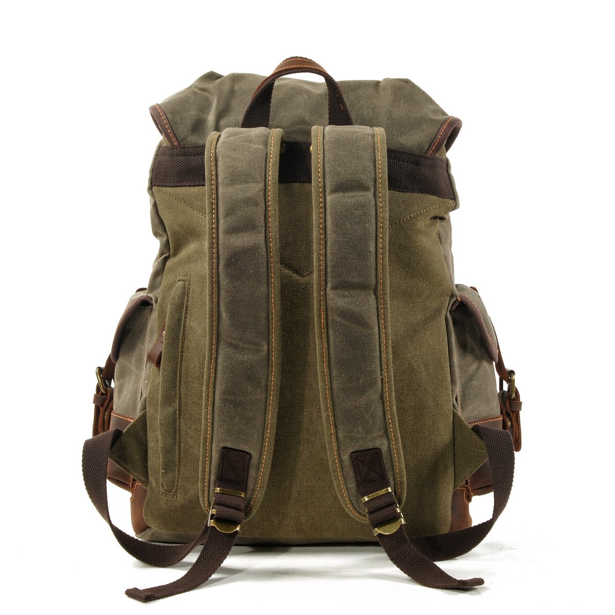 Waxed Canvas Backpack Rucksack Hiking Travel Backpack