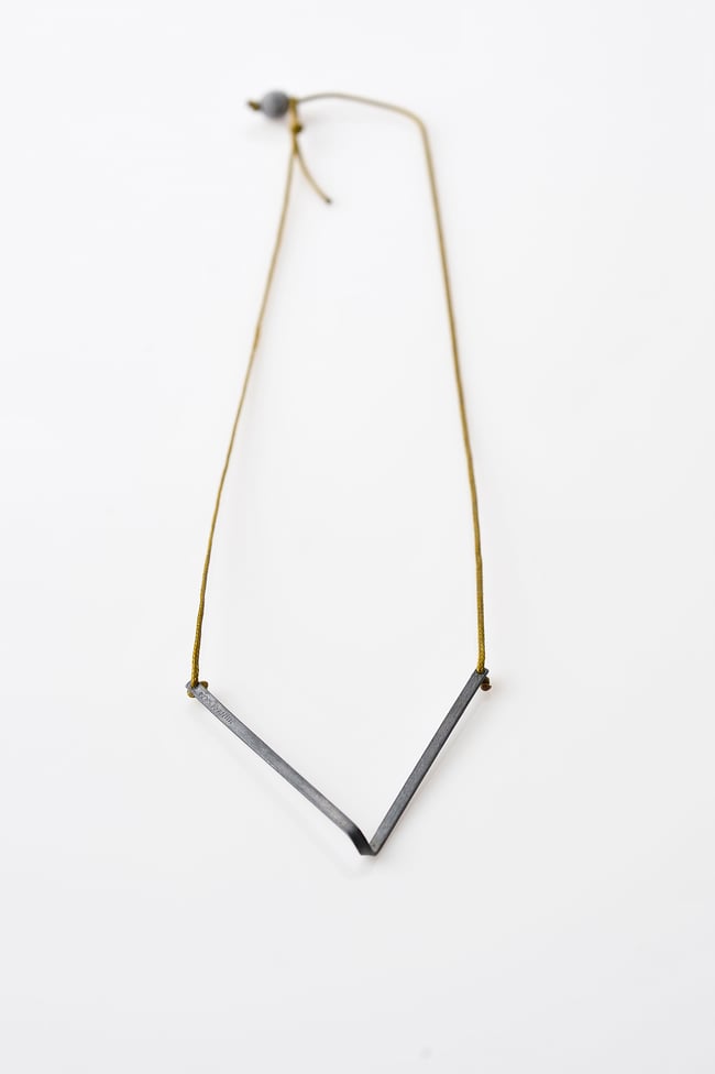 NECKLACE silver oxidized #027-75