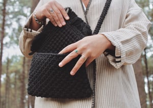 Image of Black clutch bag